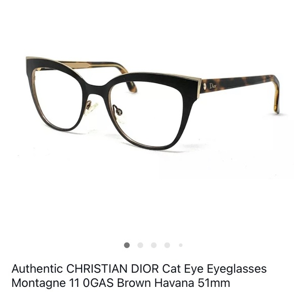 Authentic CHRISTIAN DIOR Cat Eye Glasses Havana - Picture 1 of 16
